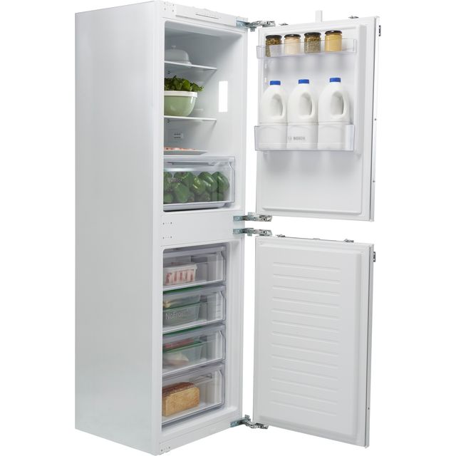 Bosch Series 2 KIN85NFF0G Integrated 50/50 Frost Free Fridge Freezer with Fixed Door Fixing Kit - White - F Rated - KIN85NFF0G_WH - 1
